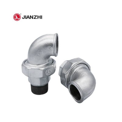 JIANZHI BSPT threaded in stock hot dip galvanizing  red elbow pipe fittings