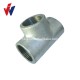 Hot Dipped Galv. Fig no. 1130 Tee Equal Plain malleable iron pipe fitting with BS threads